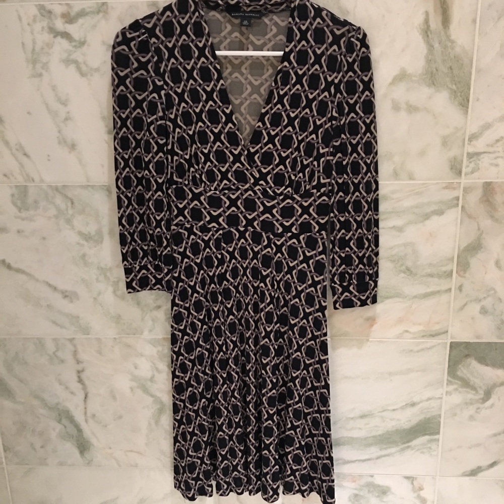 Purple Banana Republic Print Dress